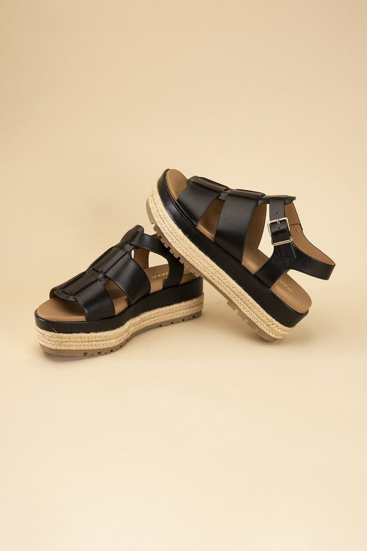 MCLEAN -Espadrille Gladiator Sandals - Premium Sandals from Fortune Dynamic - Just $46! Shop now at Ida Louise Boutique