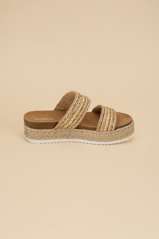 West Espadrille Double Strap Slides - Premium Flats from Fortune Dynamic - Just $46! Shop now at Ida Louise Boutique