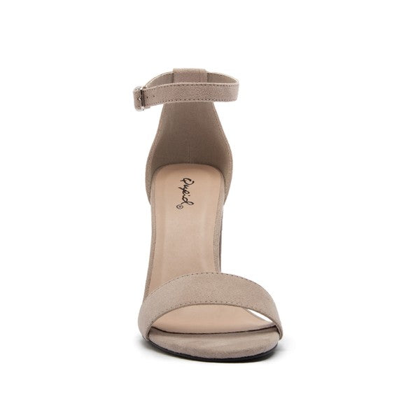 CASHMERE Heeled Sandal with Wrap Ankle - Premium Sandals from Qupid Shoes - Just $52! Shop now at Ida Louise Boutique