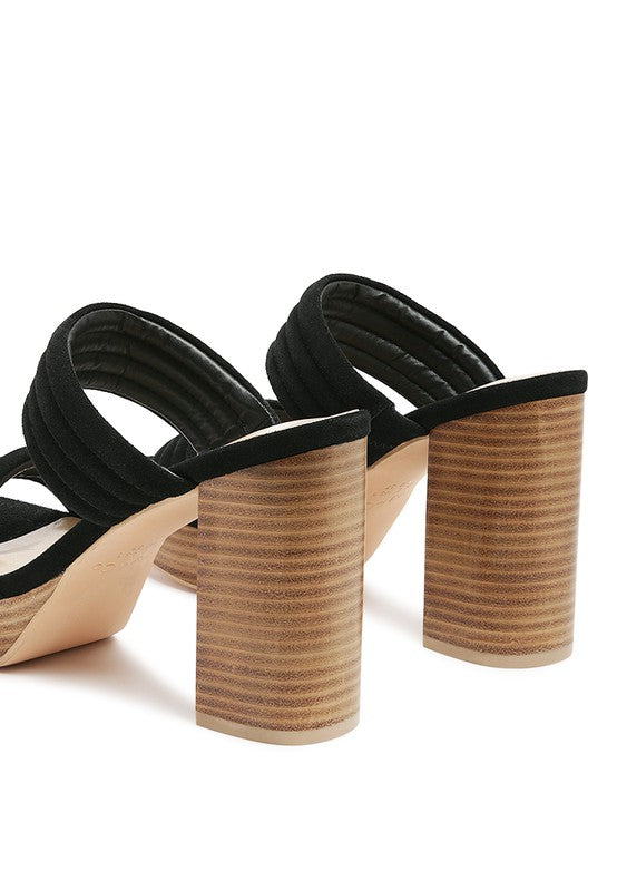 RAG&CO MILLE Faux Suede Slip On Block Heel Sandal - Premium Sandals from Rag Company - Just $84! Shop now at Ida Louise Boutique