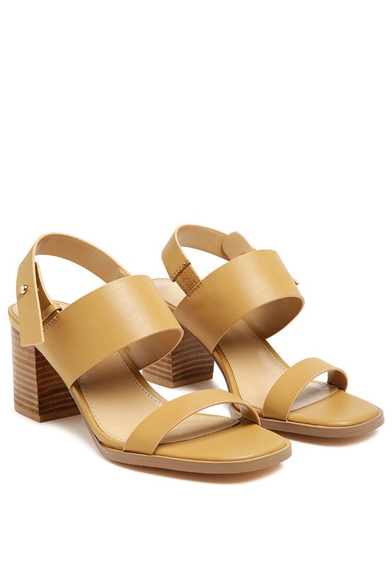 RAG&CO GERTUDE SLINGBACK Block heel Leather Sandal - Premium Sandals from Rag Company - Just $69! Shop now at Ida Louise Boutique