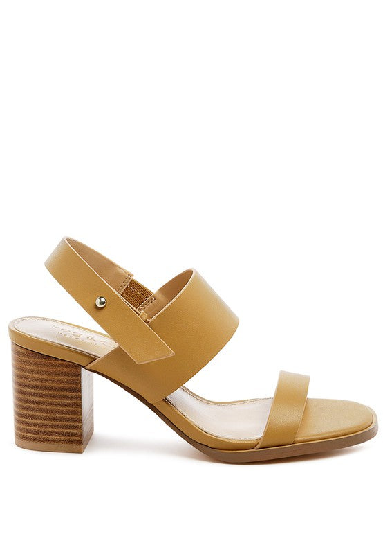 RAG&CO GERTUDE SLINGBACK Block heel Leather Sandal - Premium Sandals from Rag Company - Just $69! Shop now at Ida Louise Boutique