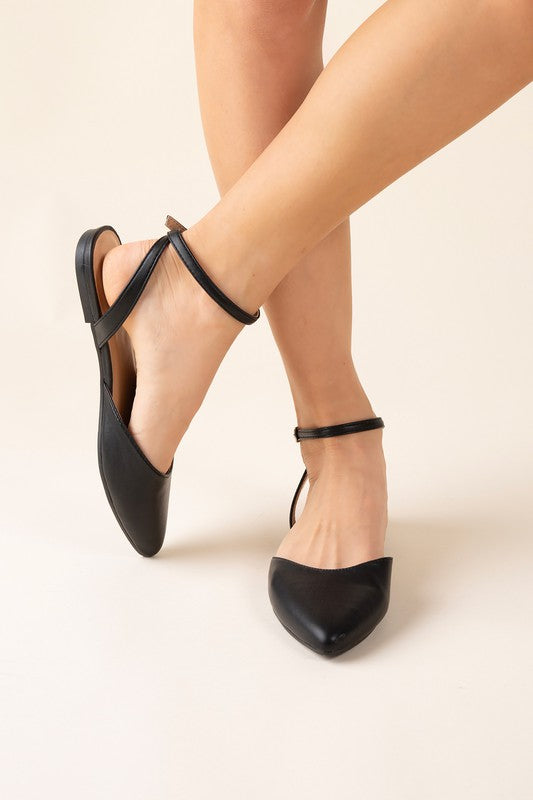 LINDEN - Ankle Strap Flats - Premium Flats from Fortune Dynamic - Just $40! Shop now at Ida Louise Boutique