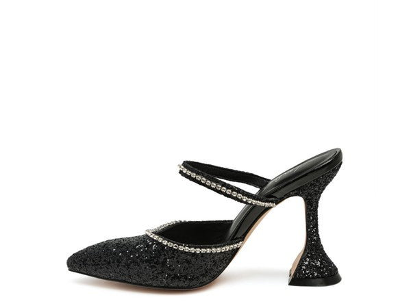 IRIS Glitter Spool Heel Sandal - Premium Sandals from Rag Company - Just $68! Shop now at Ida Louise Boutique