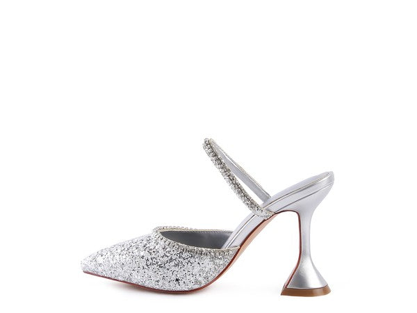 IRIS Glitter Spool Heel Sandal - Premium Sandals from Rag Company - Just $68! Shop now at Ida Louise Boutique