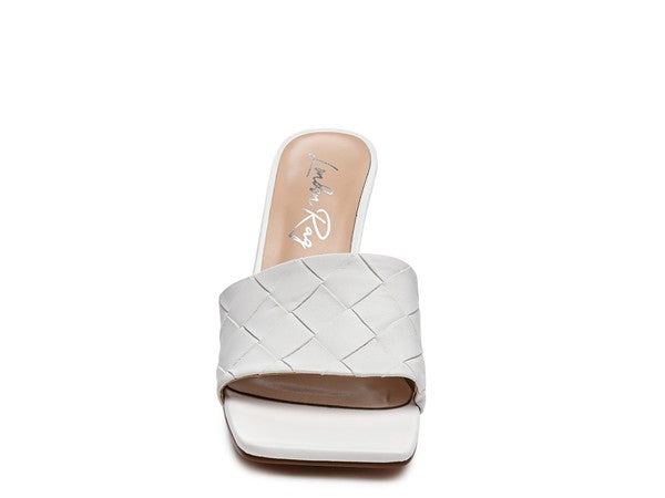 Carmen High Heeled Woven Square Toe Sandal - Premium Sandals from Rag Company - Just $62! Shop now at Ida Louise Boutique