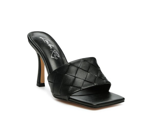 Carmen High Heeled Woven Square Toe Sandal - Premium  from Rag Company - Just $62! Shop now at Ida Louise Boutique