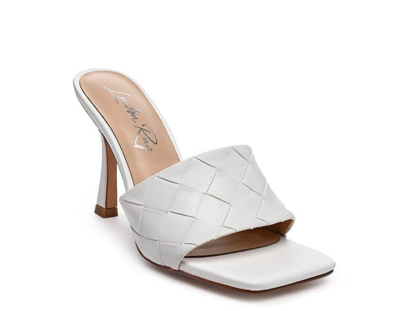 Carmen High Heeled Woven Square Toe Sandal - Premium Sandals from Rag Company - Just $62! Shop now at Ida Louise Boutique