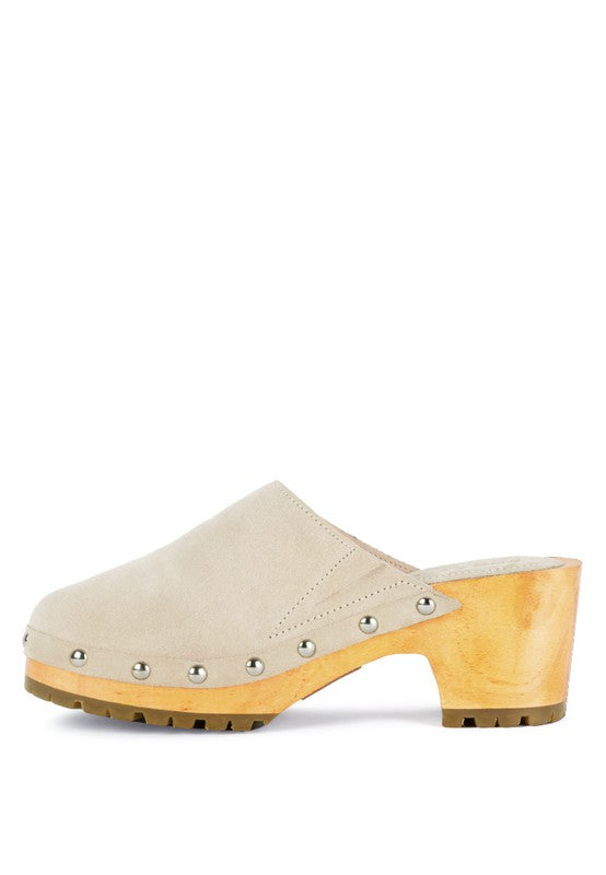 CEDRUS FINE Suede Studded Clog - Premium Flats from Rag Company - Just $70! Shop now at Ida Louise Boutique