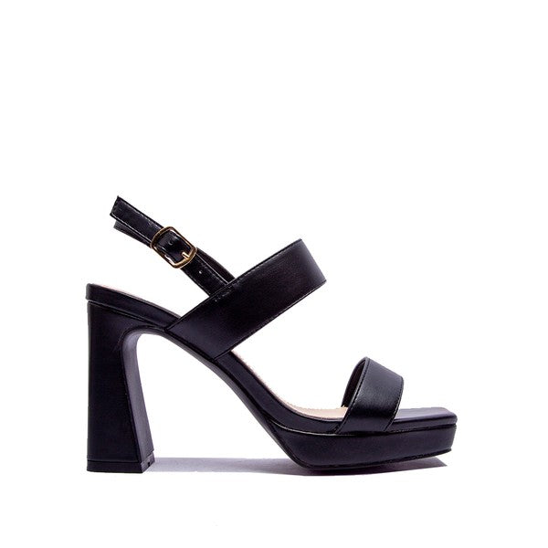 KRISHA Black Strappy Heeled Sandal - Premium Sandals from Qupid Shoes - Just $46! Shop now at Ida Louise Boutique