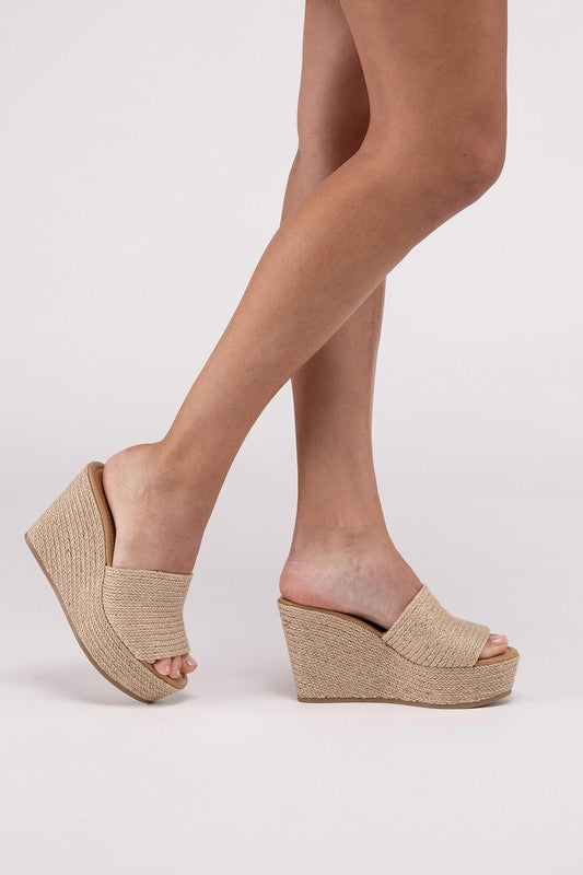 Bounty-S Wedge Platform Heels - Premium Heels from Fortune Dynamic - Just $46! Shop now at Ida Louise Boutique