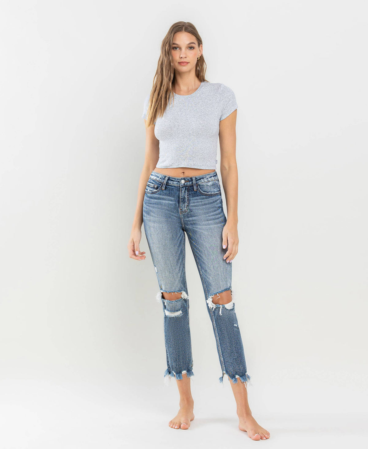 High Rise Slim Straight Jeans - Premium Jeans from Lovervet by VERVET - Just $74.90! Shop now at Ida Louise Boutique