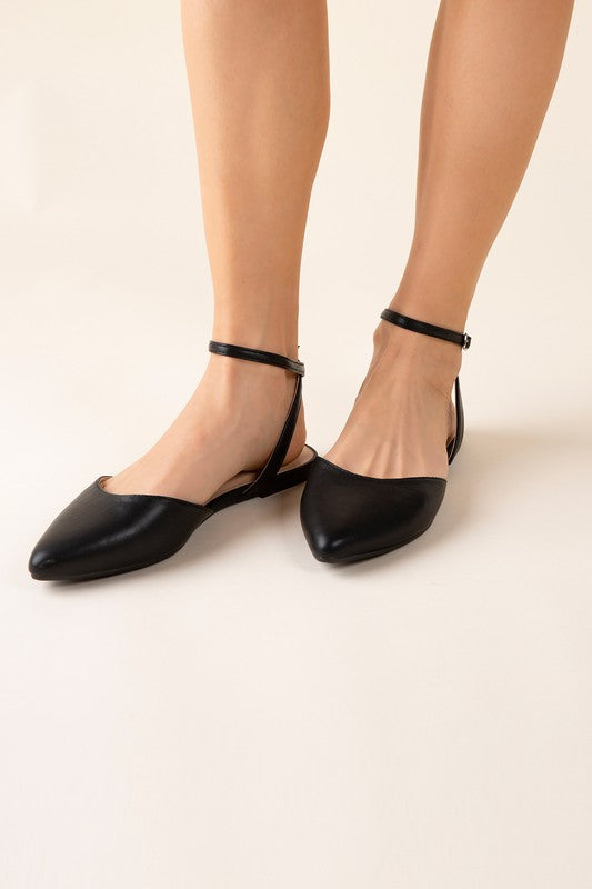 LINDEN - Ankle Strap Flats - Premium Flats from Fortune Dynamic - Just $40! Shop now at Ida Louise Boutique