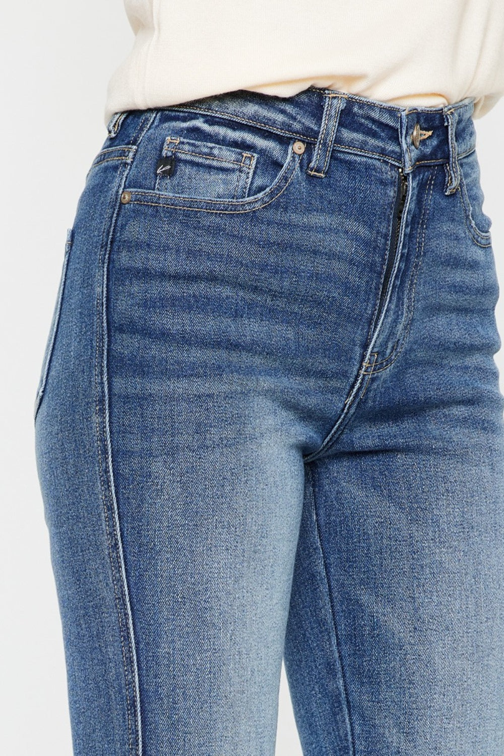 Kancan Cat's Whiskers High Waist Flare Jeans - Premium Jeans from Trendsi - Just $70! Shop now at Ida Louise Boutique