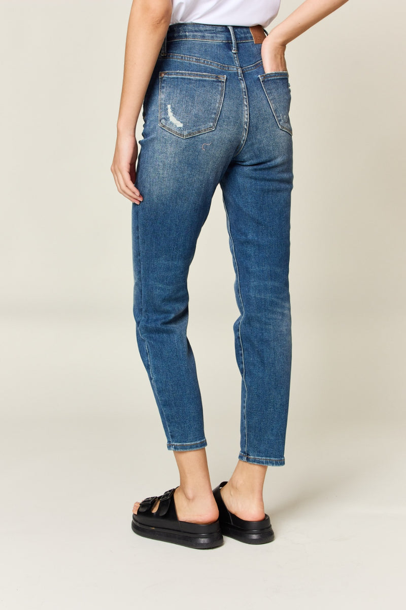 Judy Blue Full Size Tummy Control High Waist Slim Jeans - Premium Jeans from Trendsi - Just $70! Shop now at Ida Louise Boutique