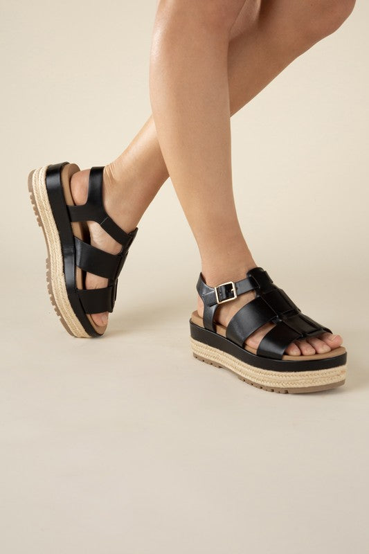 MCLEAN -Espadrille Gladiator Sandals - Premium Sandals from Fortune Dynamic - Just $54! Shop now at Ida Louise Boutique