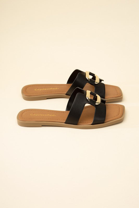 FENG-S Slides - Premium Flats from Fortune Dynamic - Just $40! Shop now at Ida Louise Boutique