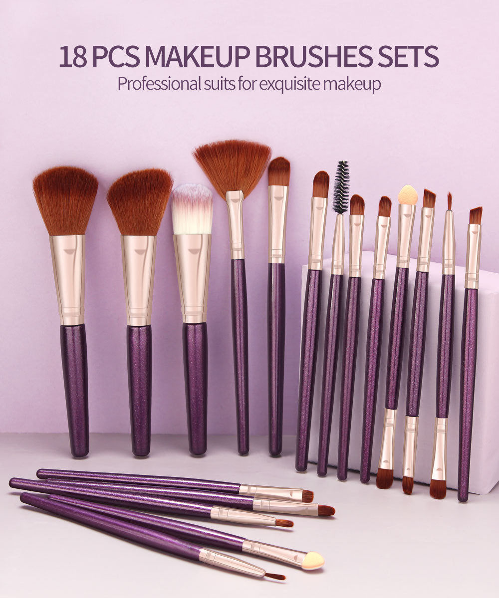 Maange 18 PCs Soft Fluffy Makeup Brushes Set for cosmetics Foundation Blush Powder Eyeshadow Kabuki Blending Makeup brush beauty - Premium Makeup Brushes from Doba - Just $11.54! Shop now at Ida Louise Boutique