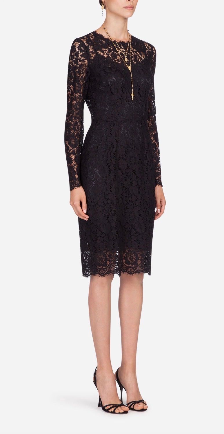 Dolce & Gabbana Black Lace Dress – Ida Louise Boutique