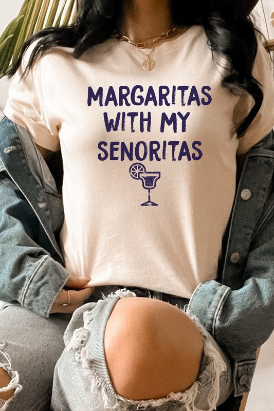 Margaritas With My Senoritas Party Graphic Tee - Premium T-Shirt from Kissed Apparel - Just $34! Shop now at Ida Louise Boutique