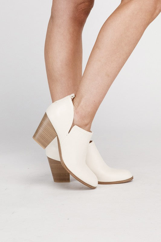 GAMEY White Ankle Heeled Booties - Premium Booties from Fortune Dynamic - Just $80! Shop now at Ida Louise Boutique