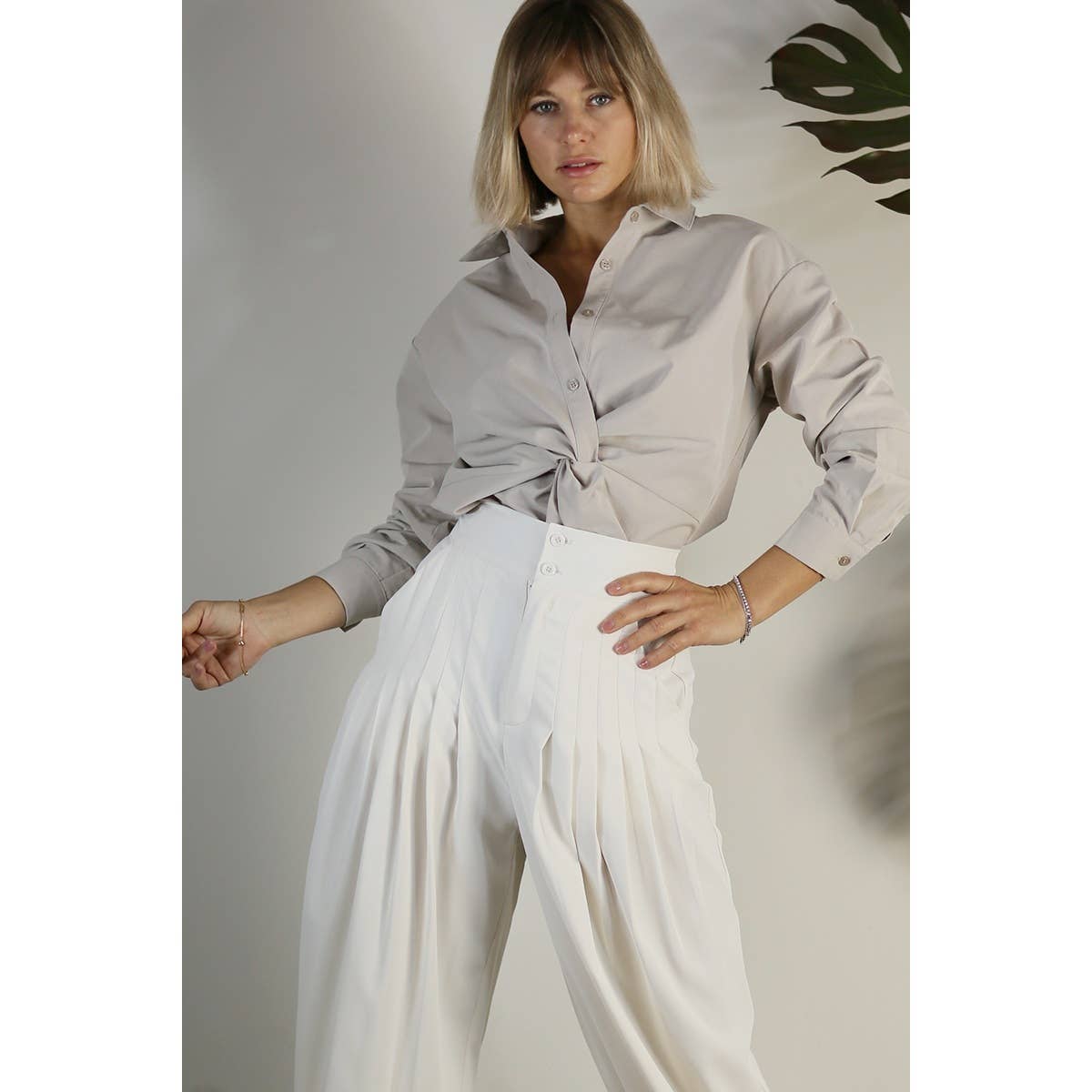 Pleated Joggers High Waist Pants - Premium Pants from Mulla - Just $40! Shop now at Ida Louise Boutique