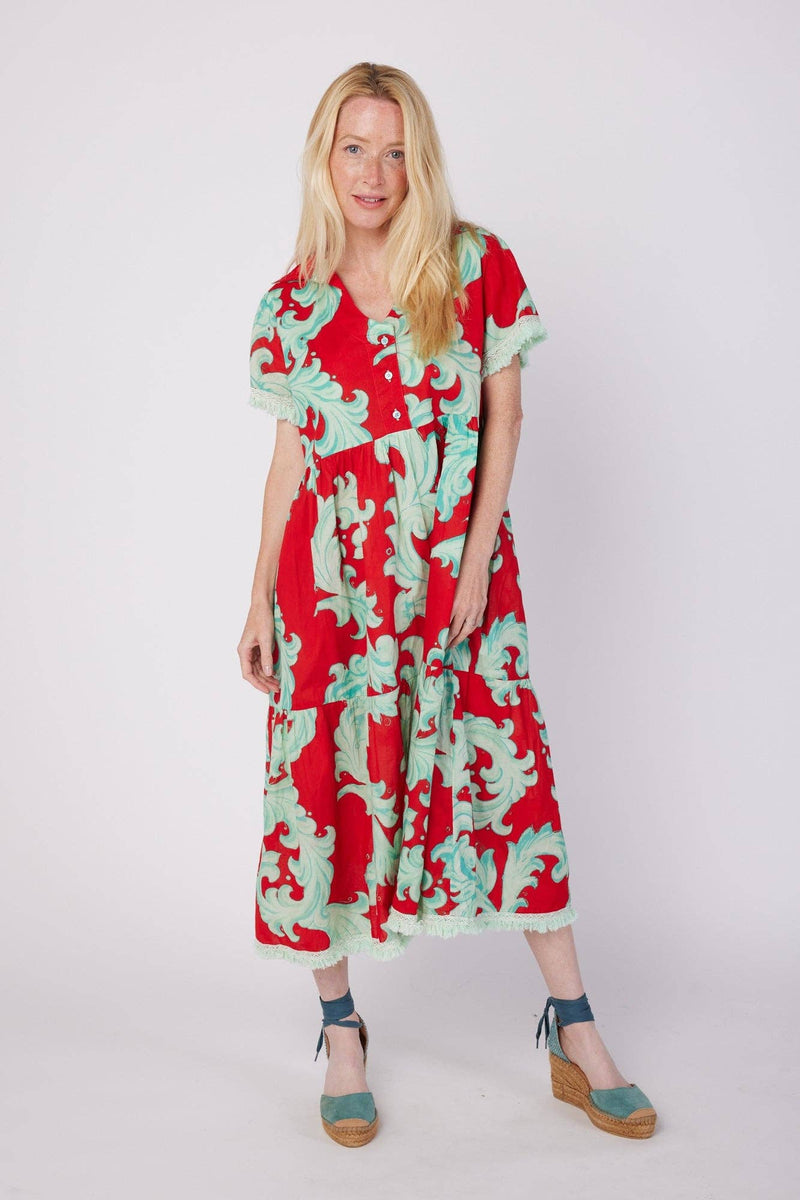 Cadenza Resort Spring Summer Dress Red Mist Spring - Premium Dresses from ModaPosa - Just $73! Shop now at Ida Louise Boutique