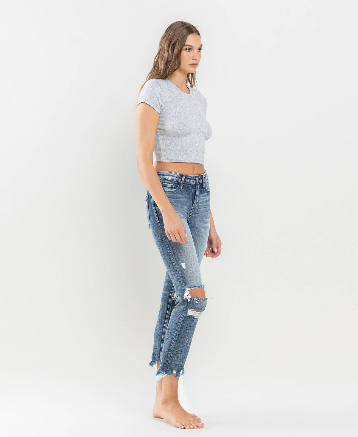 High Rise Slim Straight Jeans - Premium Jeans from Lovervet by VERVET - Just $74.90! Shop now at Ida Louise Boutique