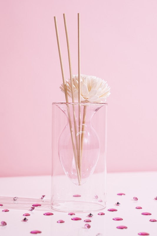 Double Layer Transparent Glass Vase - Pink - Premium Vase from ReeVe - Just $24! Shop now at Ida Louise Boutique
