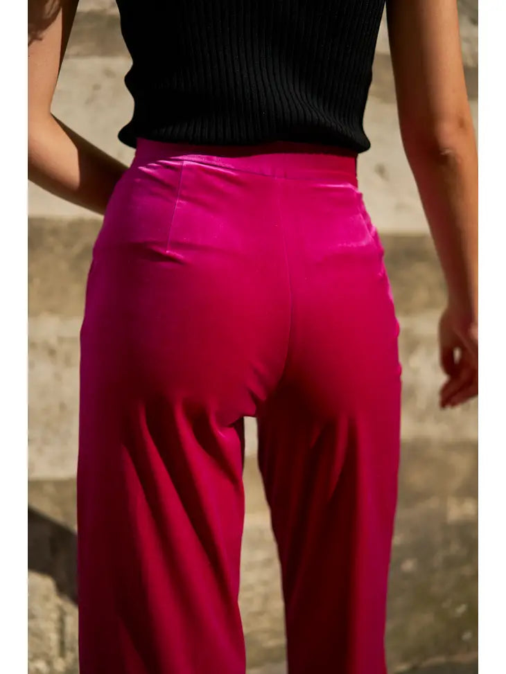 Tricia Velvet Pants - Premium Pants from CHOKLATE PARIS - Just $72! Shop now at Ida Louise Boutique