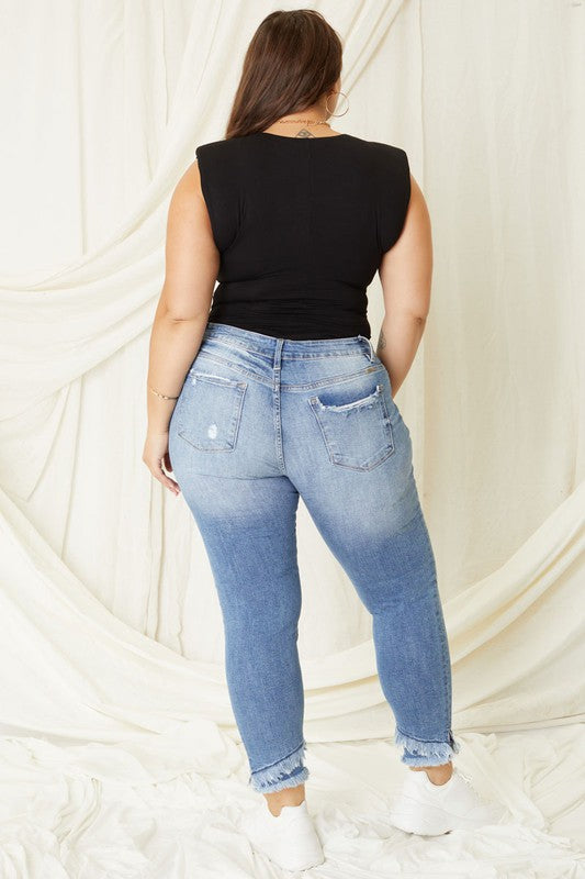 Kancan Plus Mid Rise Ankle Skinny Jeans - Premium Jeans from Kan Can USA - Just $70! Shop now at Ida Louise Boutique