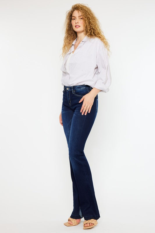 Mid Rise Hem Detail Flare - Premium  from Kan Can USA - Just $72! Shop now at Ida Louise Boutique
