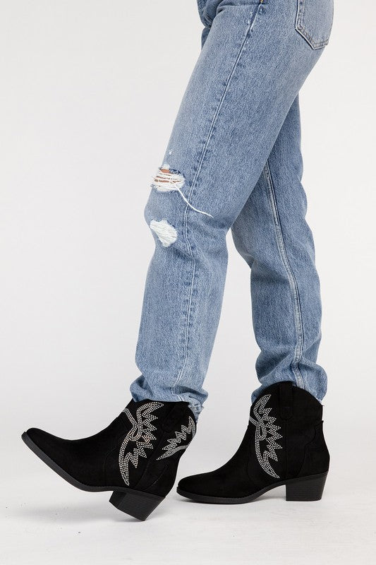 RONAN Rhinestone Western Booties - Premium Booties from Fortune Dynamic - Just $58! Shop now at Ida Louise Boutique