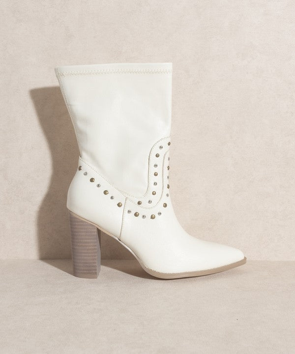 OASIS SOCIETY Paris - Studded Boots - Premium Cowboy Boots from Oasis Society - Just $66! Shop now at Ida Louise Boutique