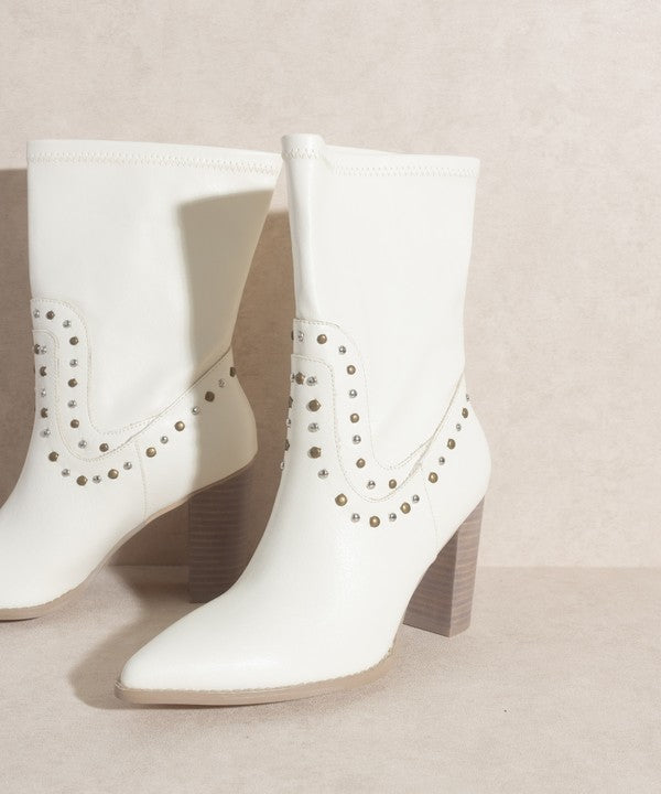 OASIS SOCIETY Paris - Studded Boots - Premium Cowboy Boots from Oasis Society - Just $66! Shop now at Ida Louise Boutique