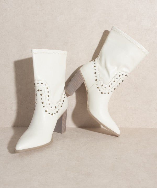 OASIS SOCIETY Paris - Studded Boots - Premium Cowboy Boots from Oasis Society - Just $66! Shop now at Ida Louise Boutique