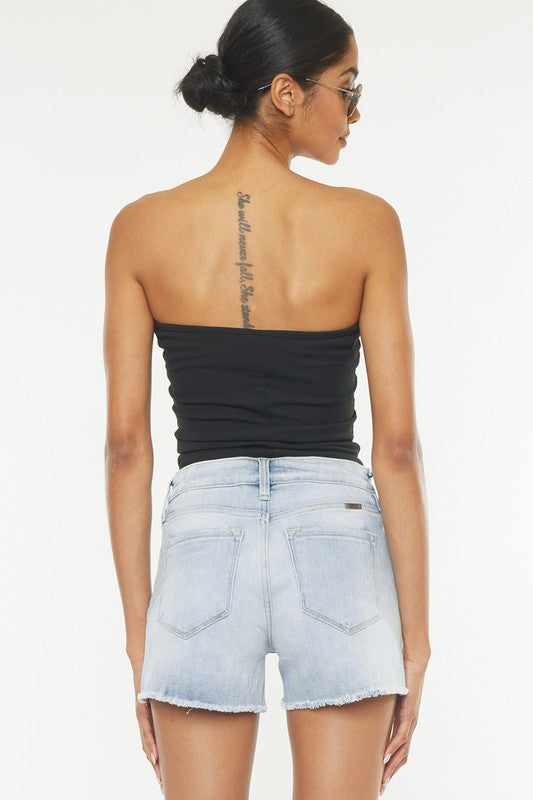 KanCan High Rise Denim Shorts - Premium Shorts from Kan Can USA - Just $50! Shop now at Ida Louise Boutique
