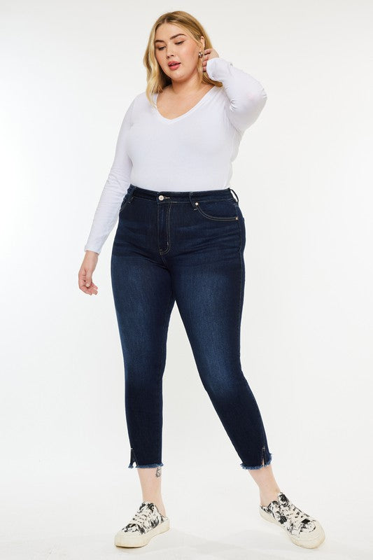 Kancan Plus Size High Rise Ankle Skinny Jeans