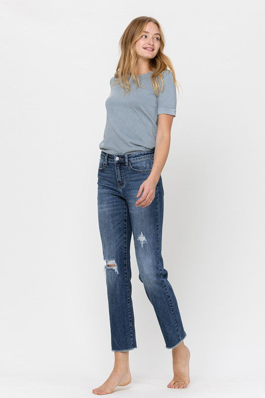 Vervet Mid Rise Relaxed Straight - Premium Jeans from VERVET by Flying Monkey - Just $70! Shop now at Ida Louise Boutique