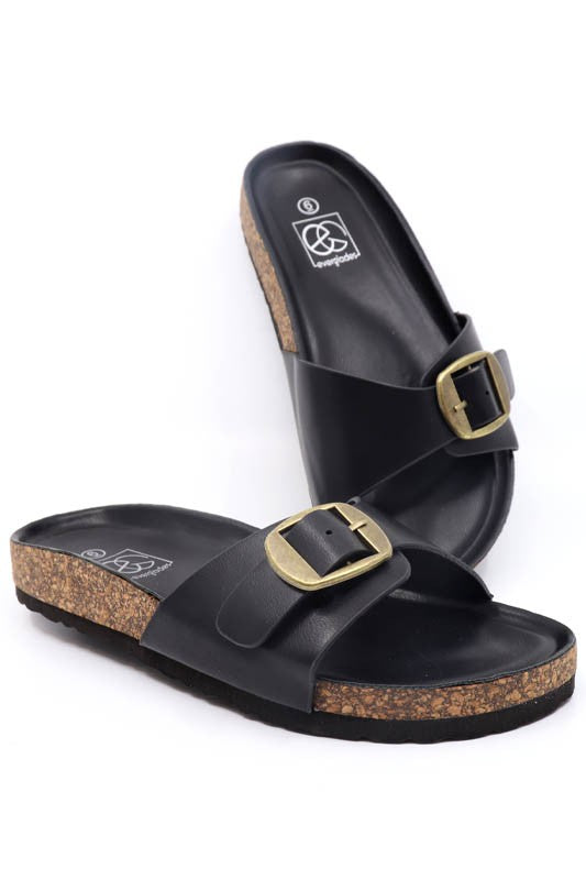 Boho Flat Strappy Sandal - Premium Sandals from Miami Shoe Wholesale - Just $48! Shop now at Ida Louise Boutique
