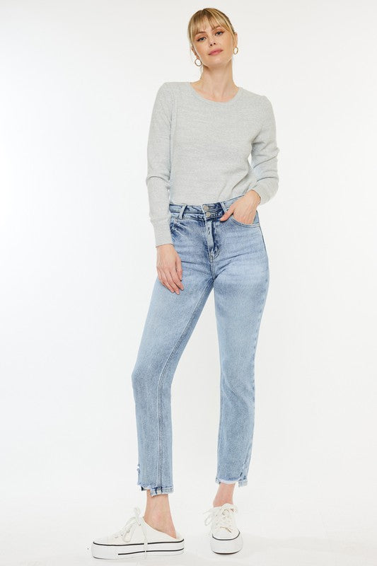 High Rise Slim Straight Jeans - Premium  from Kan Can USA - Just $68! Shop now at Ida Louise Boutique