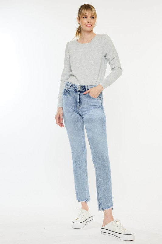 High Rise Slim Straight Jeans - Premium Jeans from Kan Can USA - Just $68! Shop now at Ida Louise Boutique