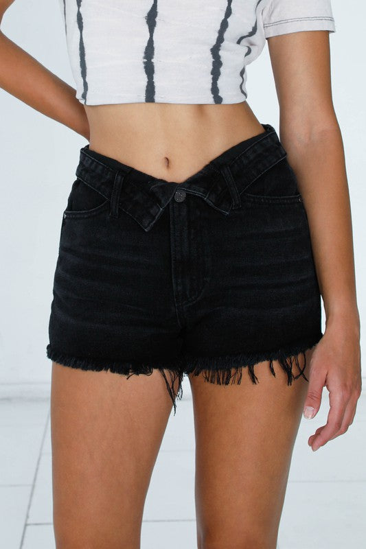 High Rise Black Ribbon Shorts - Premium Shorts from Insane Gene - Just $52! Shop now at Ida Louise Boutique