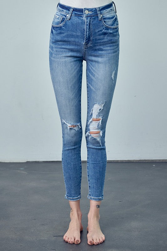 High Rise Ankle Skinny Jeans - Premium Jeans from Insane Gene - Just $74! Shop now at Ida Louise Boutique