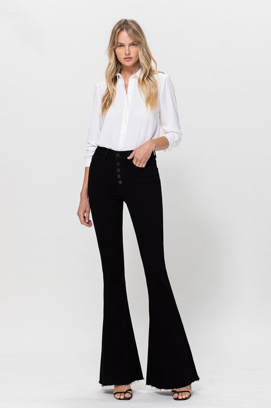 High Rise Super Flare - Premium Jeans from VERVET by Flying Monkey - Just $68! Shop now at Ida Louise Boutique