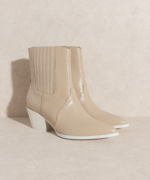 Dawn - Paneled Western Heeled Bootie - Premium Boots from Oasis Society - Just $64! Shop now at Ida Louise Boutique