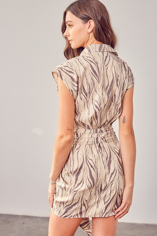 Printed Front Tie Dress - Premium Dresses from Do + Be Collection - Just $64! Shop now at Ida Louise Boutique