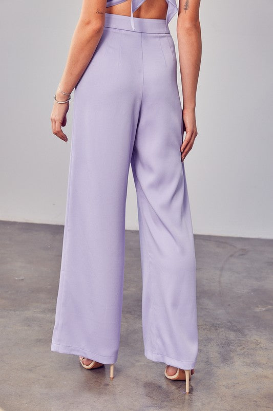 Lavender Wide Leg Pleated Pants - Premium Bottoms from Do + Be Collection - Just $60! Shop now at Ida Louise Boutique