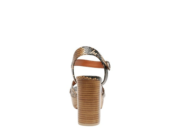 RAG&CO Chypre High Heeled Black Tan Sandal - Premium Sandals from Rag Company - Just $84! Shop now at Ida Louise Boutique