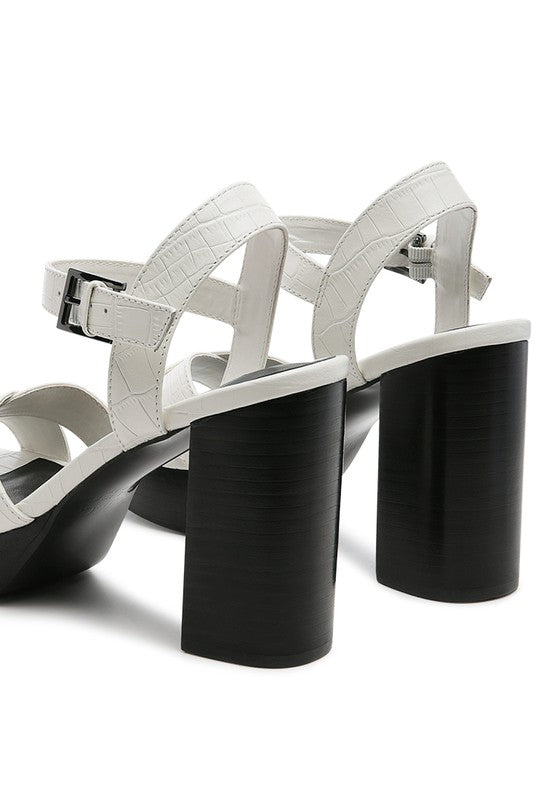 RAG&CO Chypre High Heeled Black Tan Sandal - Premium Sandals from Rag Company - Just $84! Shop now at Ida Louise Boutique